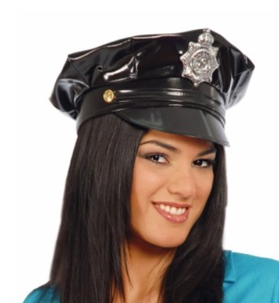 Policejní čepice lesklá