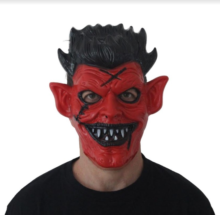 Plastová maska ďábel