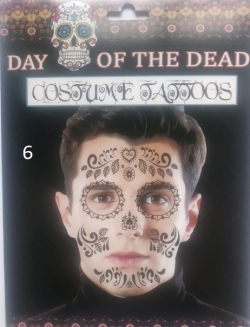 Day of the dead - samolepky na obličej